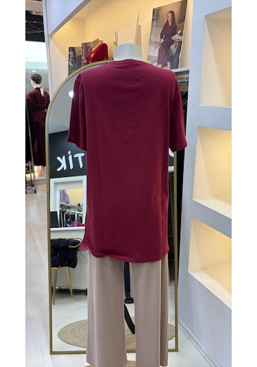 Qmash Kısa Kollu Tişört 4317 Bordo