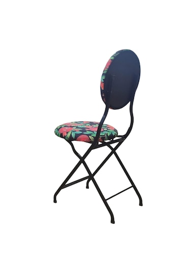 Katlanabilir Nar Desenli Metal Sandalye