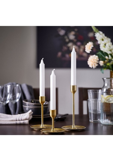 Cozy Room - Fulltalıg Şamdan, Üçlü, Bronz Gold