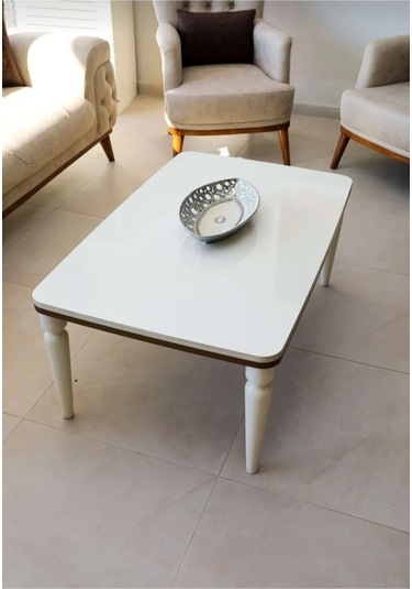 Akset Orta Sehpa Lüx Krem Ceviz Krem