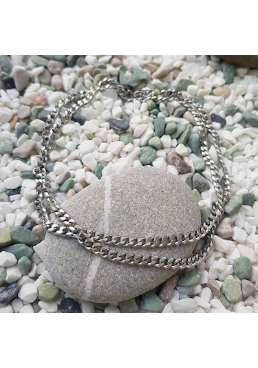 Chavin Gri 60 Cm. 5 Mm. Erkek Bayan Çelik Zincir Ep11-5 Gümüş