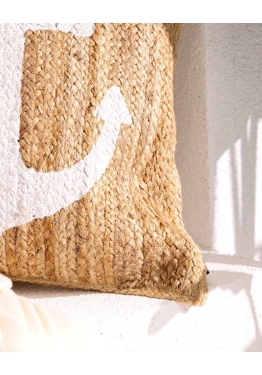 Madame Coco Versailles Jüt Kırlent Kılıfı - Naturel - 50x50 Cm Çok Renkli