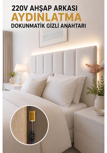 Ahşap Arkası Dokunmatik Sensör Anahtarı - 220V AC Çıkışlı