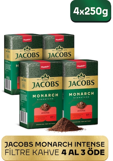 Jacobs Monarch Intense Filtre Kahve 250gr 4 Al 3 Öde Filtre