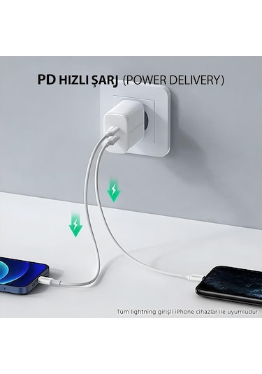 Npo Utl02 60w 20cm Tpe Usb To Lightning Hızlı Şarj Ve Data Kablosu 3 Adet Lighnting