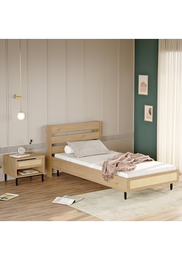 Robin Home Lidya Genç Odası Takımı 2'li Set Sepet-uv Baskı Jüt Kahverengi