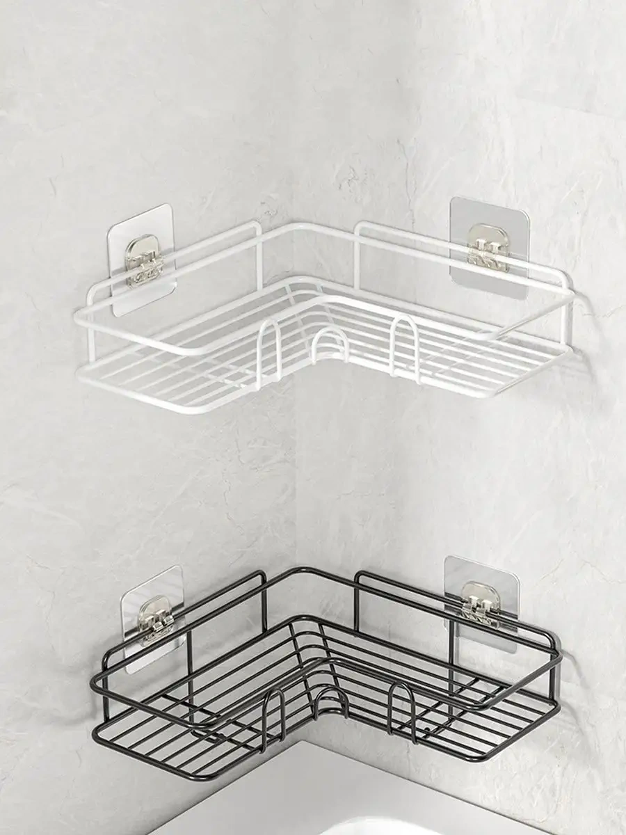 Okra Banyo Köşe Askılı Duvar Rafı 157425672 Beyaz