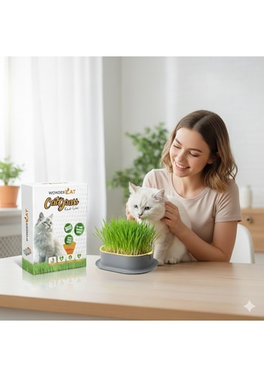Wondercat Kedi Kulaklı Kedi Otu Mix Karışım Kedi Çimi
