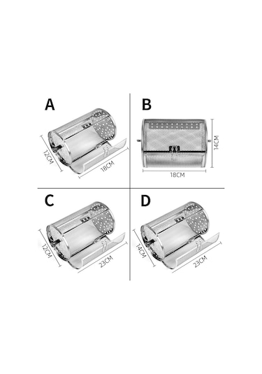 Sones A Tipi 12 X 18 Cm Paslanmaz Çelik Kavurma Kafesi Fırın Fıstık Kestane Kafesi Diğer