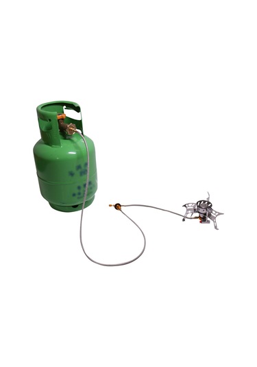 Lemestar Outdoor Kamp Çadır Ocağı Gaz Tankı Bağlantı Hortumu, Evrensel Uyumlu, Çelik Dokuma, Güvenli Ve Dayanıklı, Tekli/çiftli Seçenekli Gümüş