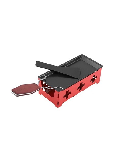 Peynir Ocağı Seti, Taşınabilir Yapışmaz Peynir Pişirme Tepsisi Ocağı Seti Siyah