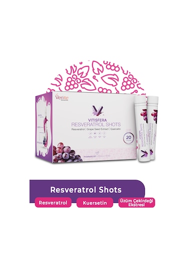 Vitisfera Resveratrol Shot Orman Meyveleri Aromalı 20 x 25 ML