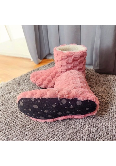 Ortopedik Yumuşacık Kışlık Peluş Hafif Taban Ev Botu,pandufu 001