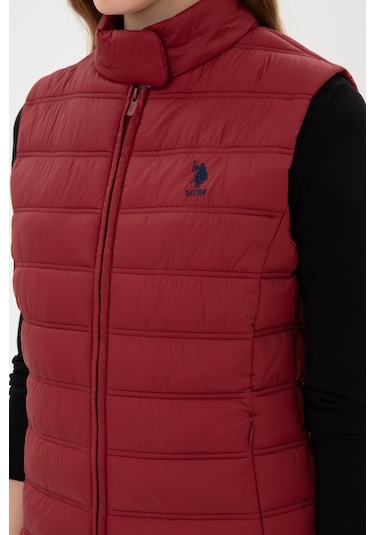 U.s. Polo Assn. Kadın Bordo Yelek Dokuma 50311989-vr014 Bordo