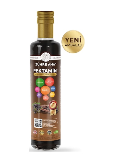 Zühre Ana Pektamin Karadut Keçiboynuzu ve Andız Pekmezi Karışımı Vitamin Takviyeli 250 ML