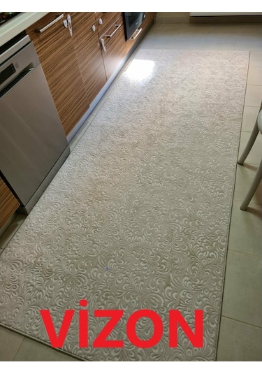 Aksu Halı Taşlı Gri Kabartmalı Seç Beğen Kaymaz Taban Yolluk