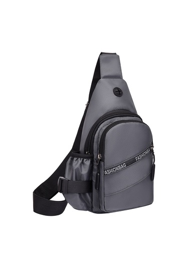 Youtek Erkekler İçin Oxford Kumaş Askılı Çanta, Su Flaske Cebi, Telefon Anahtar Para Taşıma, Elini Serbest Bırak, Koyu Gri Koyu Gri