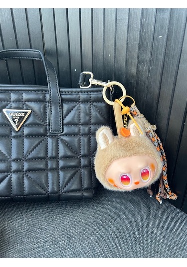 Labubu Detaylı Çanta Anahtarlığı Bag Charm Bej - Kahverengi