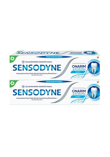 Sensodyne Onarım & Koruma Naneli Diş Macunu 75ml X 2 Adet + Oralb