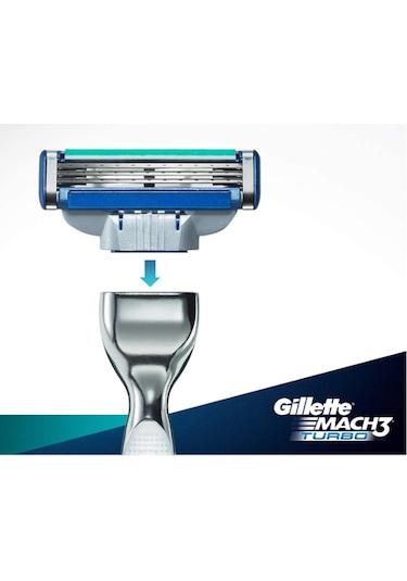 Gillette Mach3 Turbo Tıraş Makinesi + Yedek Başlık 2'li