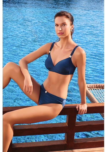 Suwen Jenny Detaylı Dolgulu Bikini Üst Sb2548013881388 İndigo