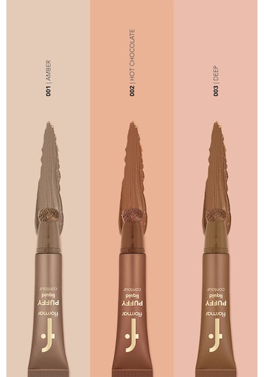 Flormar Puffy Liquid Hafif Yapılı & Sünger Aplikatörlü Yoğunluğu Ayarlanabilir Likit Kontür 002 Hot Chclate