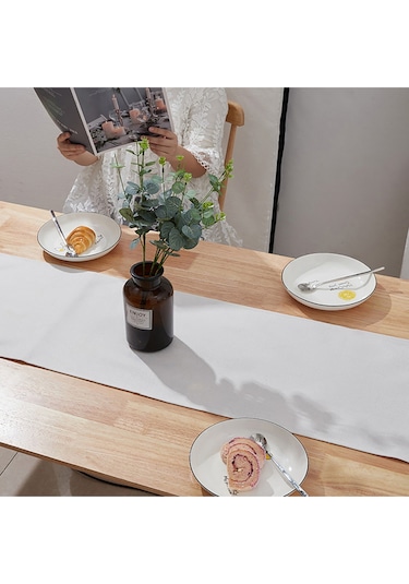 Renkli Fil Runner, Runer, Masa Örtüsü, Sofranıza Zarafet Katın Runner, Masa Örtüsü Krem