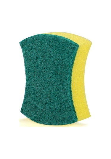 Prestigegoods 30 Adet Çift Yüzlü Sünger Ovma Peddi Bulaşık Yıkama Fırçalama Lekeleri Çıkarma Mutfak Garaj Banyo İçin Yeşil Sarı 10x7x3cm