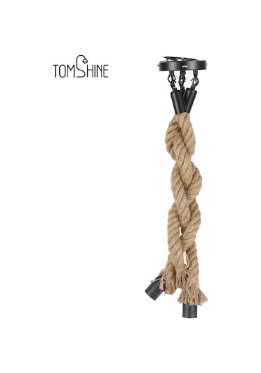 Yaozixa "3'lü E27 Avize - Kenevir İp Askılı Endüstriyel Dekoratif Aydınlatma" Çok Renkli