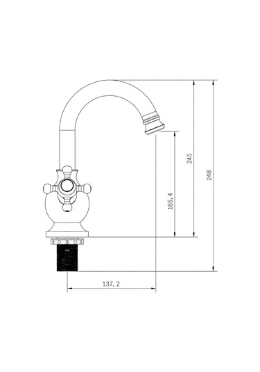 Orka - Truva Lavabo Bataryası Krom - Tr1551 Krom