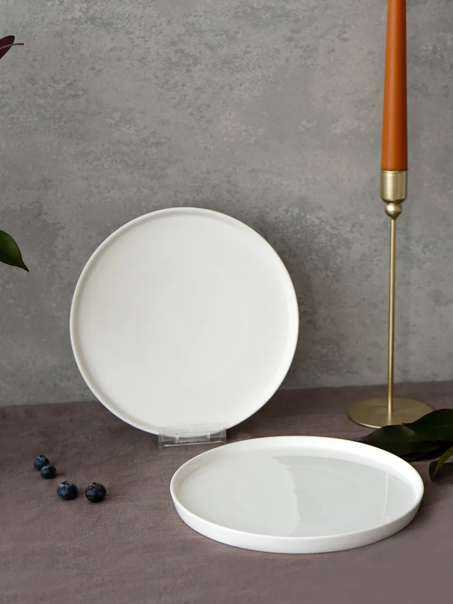 Korall Sola 20,5 Cm Düz Beyaz Yemek Tabağı Seti 2 Adet 197246998 Sütlü