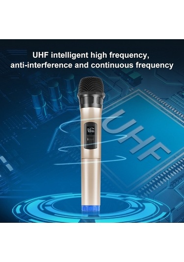 Diğer Uhf Puluz Pu628b Pille Mikrofonlu Mikrofon Led Kablosuz Ekranlı, Dinamik Çalışan Altın 681400373b - Jp