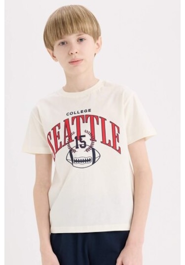 DeFacto Erkek Çocuk 2'li Takım Baskılı Kısa Kollu Tişört Esnek Belli Şort Alt E4691A825SMER118 DeFacto Erkek Çocuk 2'li Takım Baskılı Kısa Kollu Tişört Esnek Belli Şort Alt E4691A825SMER118