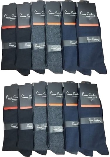 Pierre Cardin 12 Çift Karışık Pamuk Soket Erkek Çorap 40-44