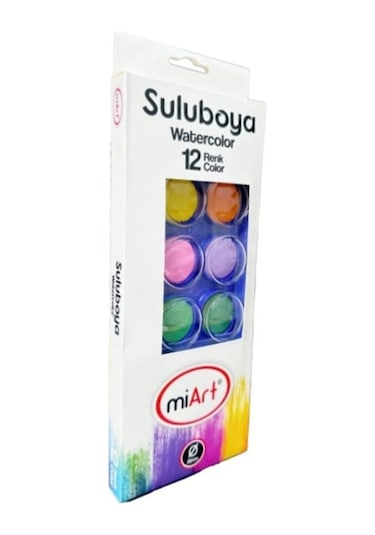 Miart Sulu Boya 28 Mm 12 Renk Karışık