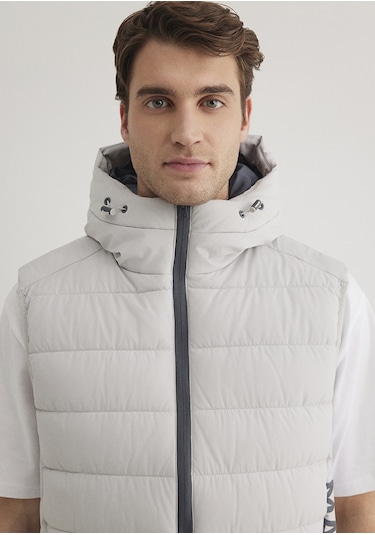 Mavi - Mavi Jeans Detaylı Kapüşonlu Gri Yelek 0110554-70074 Gri