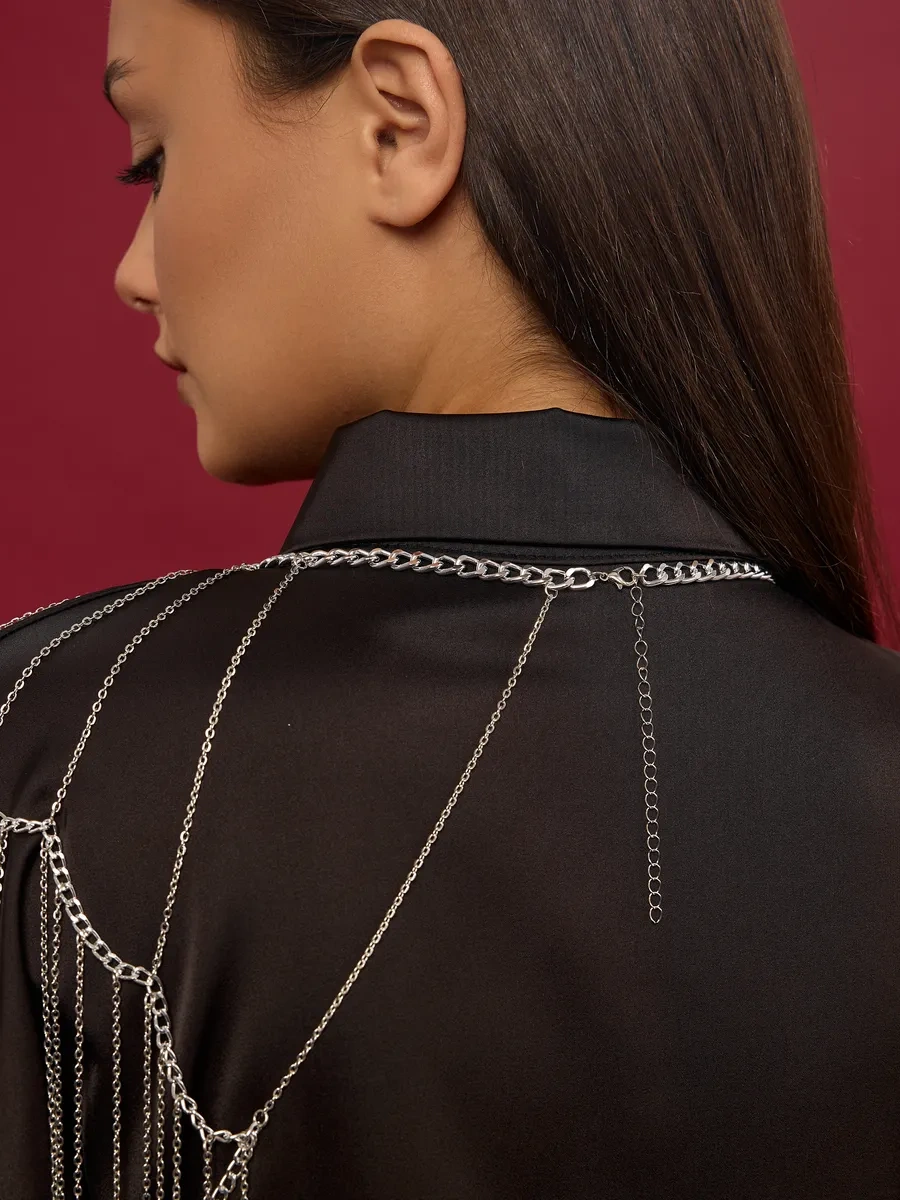 Bıjuteks Vücut Zinciri Body Chain 271977555 Gri