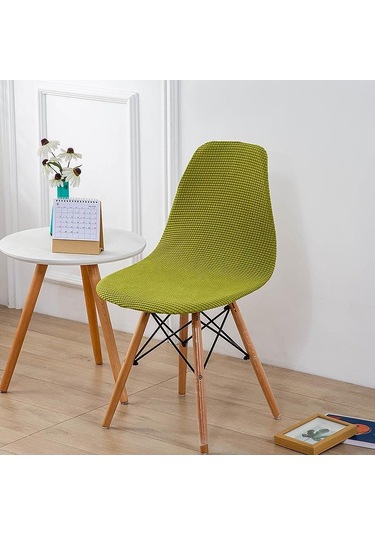 Çimen Yeşili Koltuk Örtüsü Kabuk Şekli Sandalye Ziyafet Ev Otel Koltuk Kılıfı Için Polar Polar Kumaş Kolsuz Sandalye Slipcover Kapakları