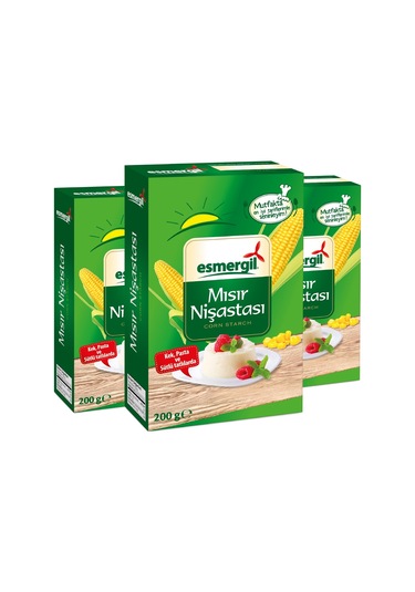 Esmergil Mısır Nişastası 3'lü Paket 3 x 200 Gr