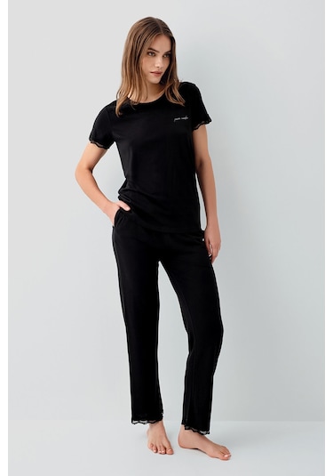 Pierre Cardin Kadın Siyah Pijama Takım Siyah