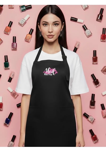 Vau Fartuk Manikür Ustası Önlüğü 170253740 Siyah
