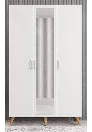 Açelya Portmanto Vestiyer Çam Beyaz - M4 105cm Montaj Dahil