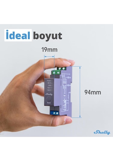 Shelly Pro 2 Dın Ray 2 Kanal Akıllı Röle