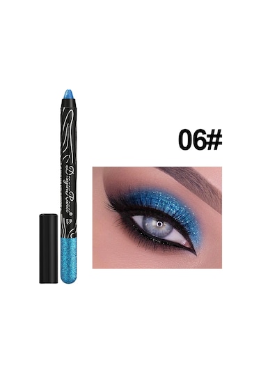 1 Adet Metalik Mor Göz Farı Kalem Glitter İpekböceği Astar Kalem Fosforlu Uzun 06 01