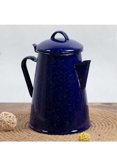 Ulzyvf Vintage Ve Pratik Mutfak Mavi Kullanımı Kamp, İçin Hava Emaye Çaydanlık Açık - Fq