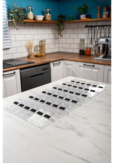 Mienda Home 36 Parça Baharatlık Şeffaf-lego Stand Çok Amaçlı Düzenleyici-mhydklego36-organizer Şeffaf