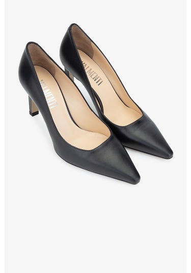 Valmenti Nuc Kadın Siyah Hakiki Deri Topuklu Ayakkabı 613 27235 Bn Ayk Y24 Siyah