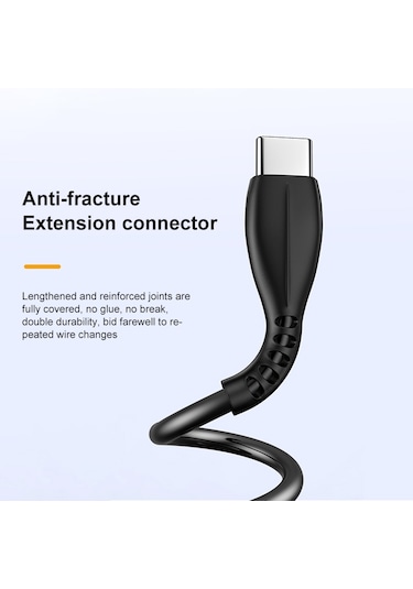 Awei Cl-115t 1m 2.4a Usb Tip-c / Usb-c Şarj Kablosu