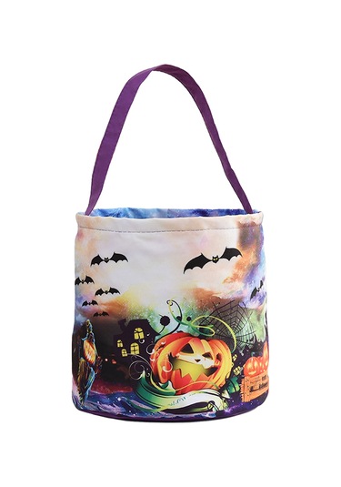 Xiyyadms Mor Led Işıklı Halloween Sepeti, 3 Işık Modu Hızlı/ Yavaş Flash, Sürekli Açık + 3 Adet Lr44 Pil, Çocuklar İçin Şeker Toplama Ve Dekorasyon Koli, Tek Adet Mor