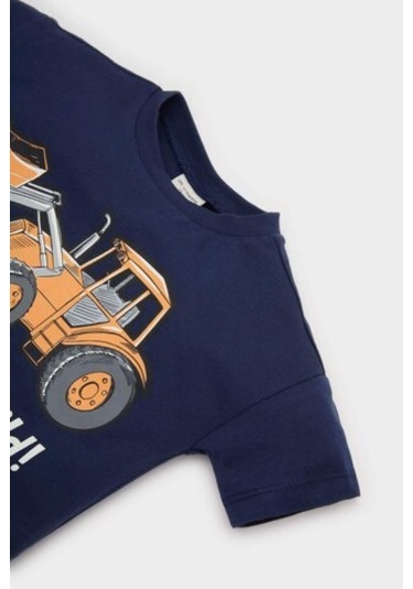 DeFacto Erkek Bebek 2'li Takım Araç Baskılı Kısa Kollu Tişört Beli Lastikli Şort E6775A525SMNV241 Lacivert DeFacto Erkek Bebek 2'li Takım Araç Baskılı Kısa Kollu Tişört Beli Lastikli Şort E6775A525SMNV241 Lacivert